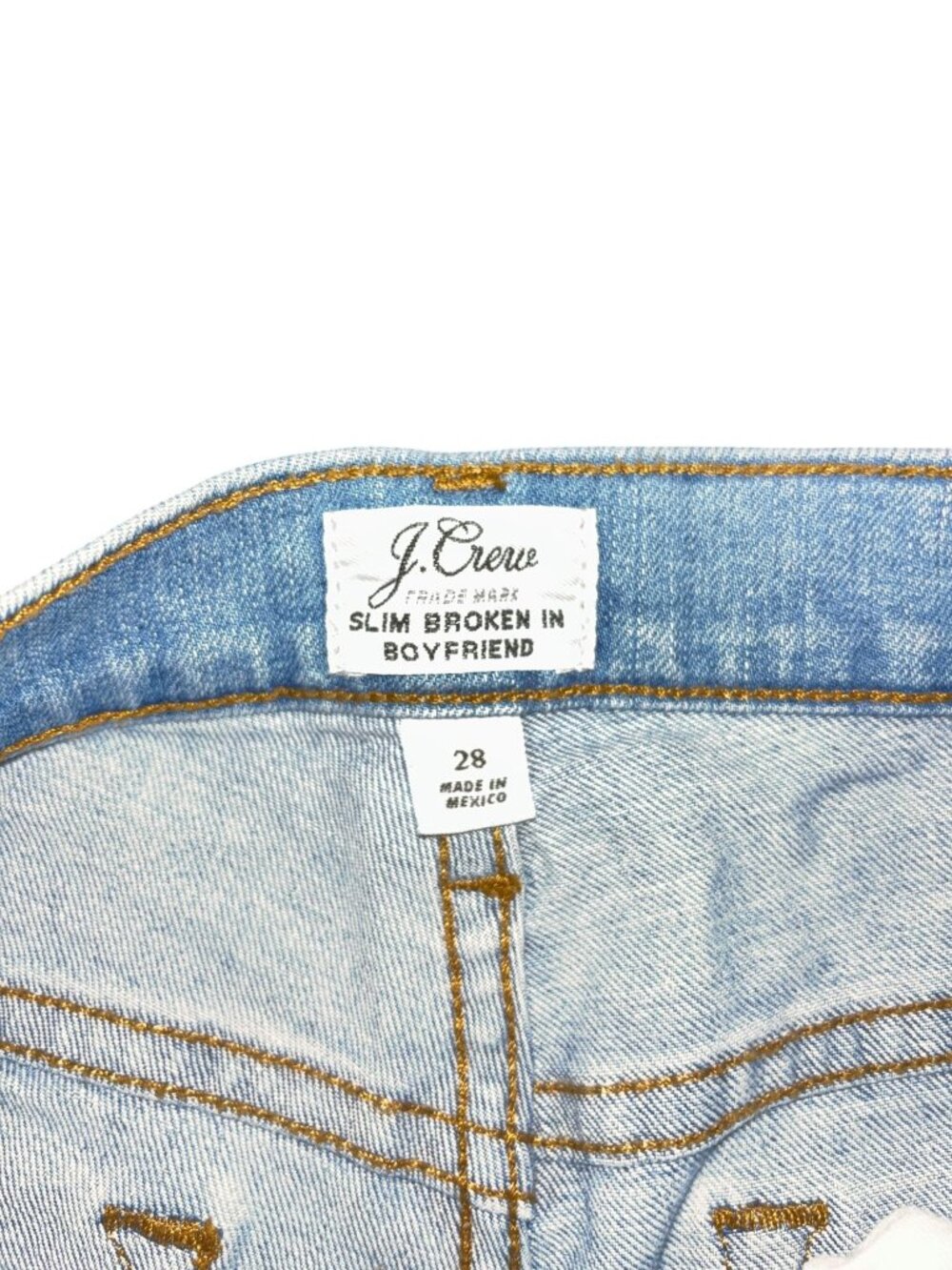 J.Crew Size 28 Slim Broken in BF Light Wash Denim Jeans - Picture 4 of 5